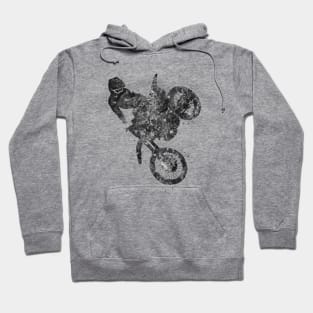 Motocross extreme black and white Hoodie